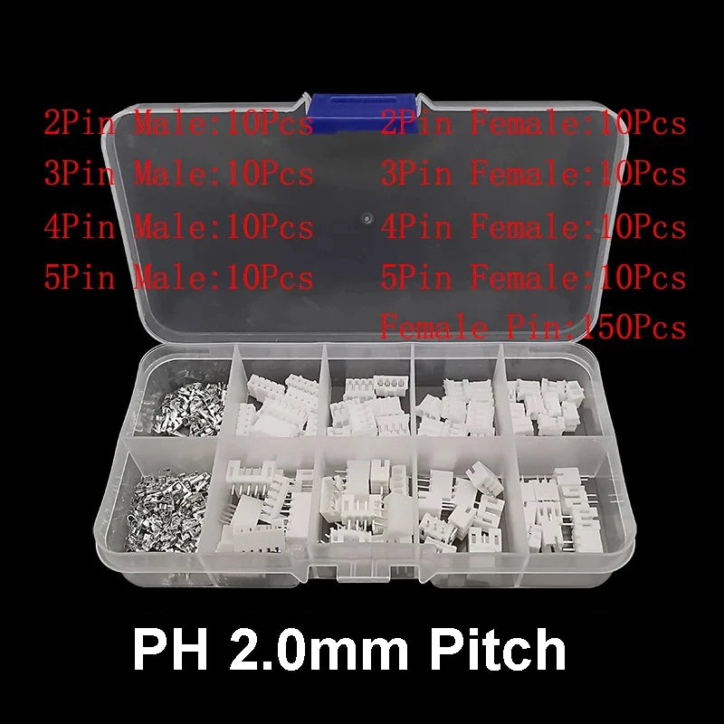 1Pcs SH1.0 / JST 1.25 / PH2.0 / XH2.54 / VH3.96 Male and Female Housing Pin Header Crimp Terminal Adapter JST Connector Kit