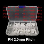 1Box SH 1.0MM/JST 1.25mm/ZH 1.5mm/PH 2.0mm/XH2.54mm/VH 3.96mm Male Plug Female Socket Housing Crimp Terminal Connector Kit