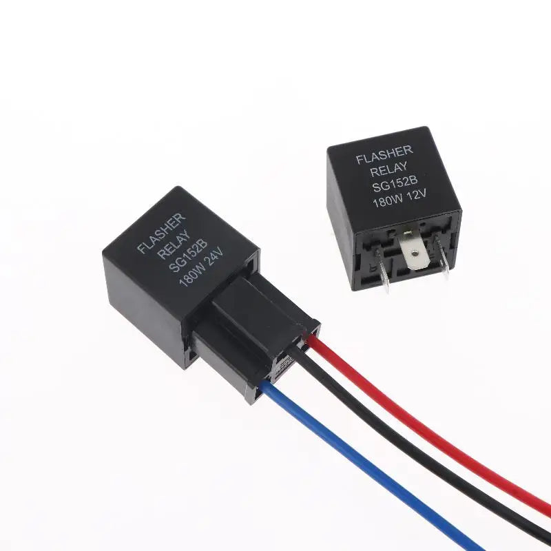 1 Set 12V 24V Car Motorcycle Steering Relay Car Flasher Relay For Turn Signal Lights 3Pin LED Flasher Relay With Socket