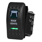 12V/24V Marine Rocker Switch Green LED SPST ON-OFF & DPDT ON-OFF-ON Momentary Toggle for 4x4 Off-Road RZR ATV ARB Carling Style