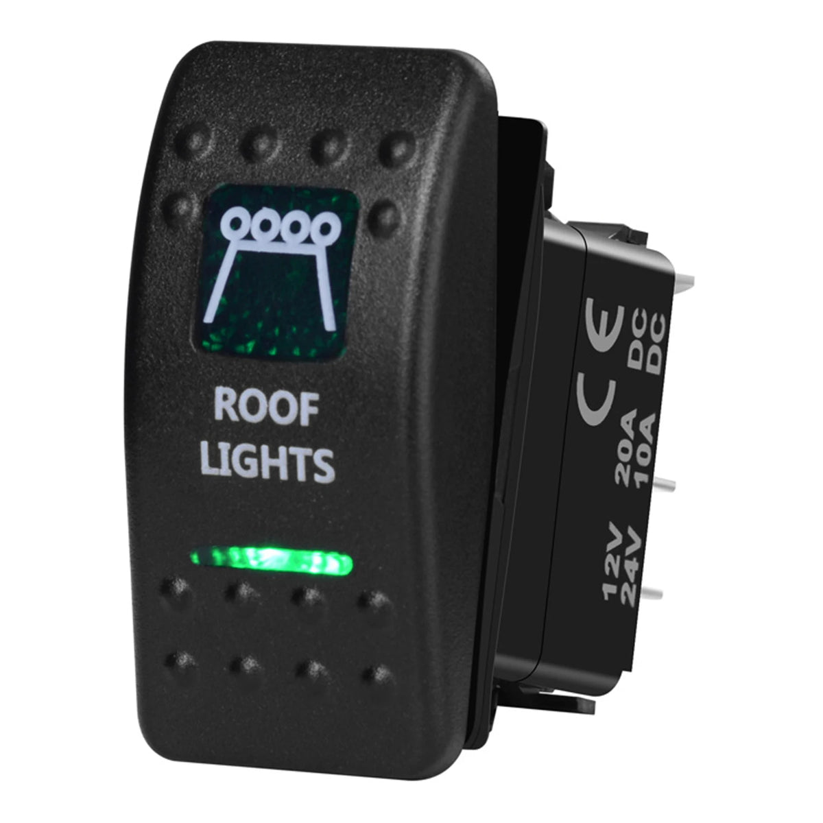12V/24V Marine Rocker Switch Green LED SPST ON-OFF & DPDT ON-OFF-ON Momentary Toggle for 4x4 Off-Road RZR ATV ARB Carling Style