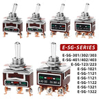 2/3/4/6/8/9/12Pin E-SG Toggle Switch 32A 250VAC Rocker Switch Self-Locking E-SG Power Switch with Brass Screw Foot Pin