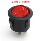 1~300pcs KCD1 LED Rocker Switch Round 2/3Pin ON-OFF-ON 2/3 Position 6A/250VAC 10A/125VAC SPST 23mm Car Push Button Switches