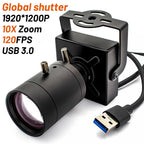 USB3.0 Global Shutter Camera 2.3MP 120FPS Industrial Metal Box With Varifocal Lens Plug And Play For Meeting Document Scanning