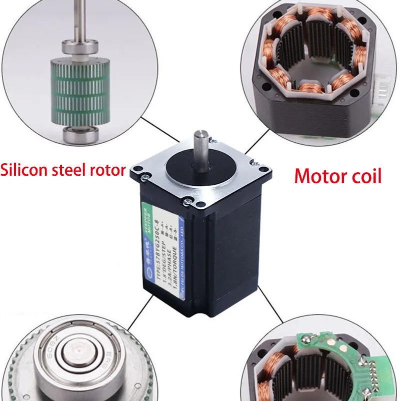 Nema 23 Stepper Motor D Shaft 2 Phase 4-Leads 57x82mm 2.3N 57HS22 Motor with TB6600 Driver For 3D Printer CNC Engraving Machine