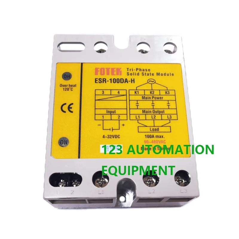 Authentic New FOTEK ESR-25DA 40DA 60DA 80DA 100DA 25DA-H 40DA-H 60DA-H 80DA-H 100DA-H Solid State Relay 3 Phase SSR Triac