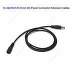 5.5 2.5mm DC Extension Cable 1m 1.5m 2m 3m 5m Jack Plug Connector 5V 12V 24V DC Power Cord For CCTV Camera LED Strip Router