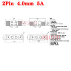 1sets DC 36V 5A Waterproof Magnetic Pogo Pin Connector 5Pin With Ears Pogopin Male Female Spring Loaded DC Power Socket