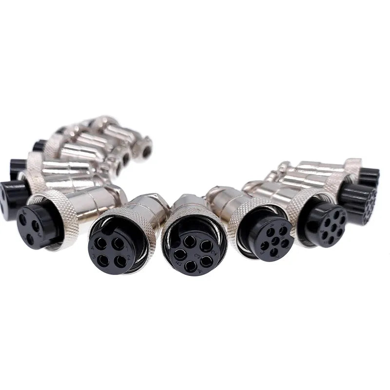GX20 Metal Aviation Connector 2 3 4 5 6 7 8 9 10 12 14 15 Pin Male Female Plug Socket Panel Mount Flange Circular Cable Joint