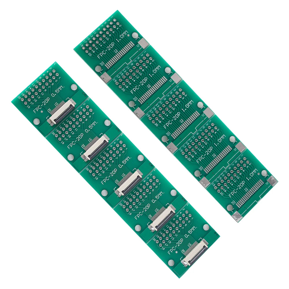 5PCS FPC FFC Flexible Flat Cable Welded Board Adapter PCB Board 0.5mm Pitch Connector SMT To 2.54mm Hole 6P/8P/10P/12P/20P