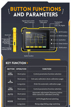 FNIRSI DSO152 TC3 Handheld Digital Oscilloscope With 200KHz/500kHz Bandwidth Supporting LCR Detection Signal Generator PWM Outpu