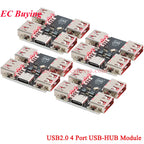 1-10Pc USBHUB USB2.0 7 4-port Controller Expansion Module USB 2.0 to 4 Channel Way Splitter USB-HUB Type-C Extender Board 40MB/S