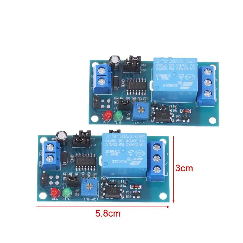 5V/12V Delay Timer Relay Module - Normally Open Trigger with Vibration Sensor for Alarm & Automation〔YY26〕