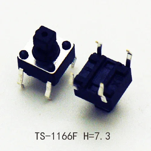 10PCS 6X6X7.3mm 4PIN DIP SMT Momentary Tact Button H=8.7mm With Cap Mini Push Button
