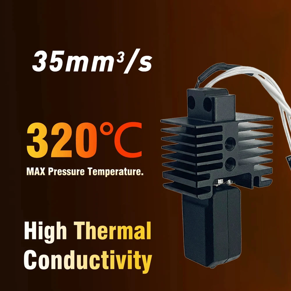 V2 Hotend Assembly For Bambu Lab P1S X1 X1C P1P With Heater Cartridge Thermistor 0.4 Nozzle Bambulab Hot end Extruder Accessorie