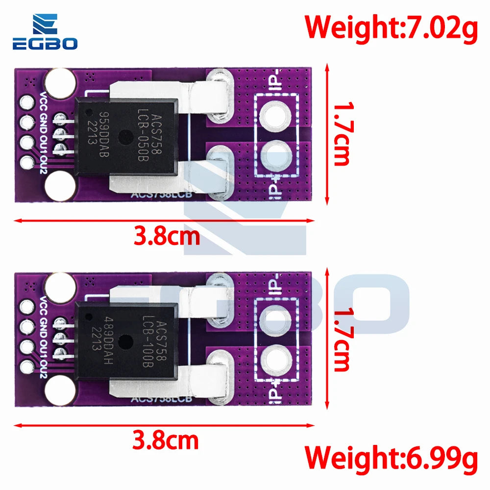 1PCS~5PCS ACS758 ACS758LCB-050B-PFF-T linear current sensor Hall current module ACS758LCB-100B-PFF-T