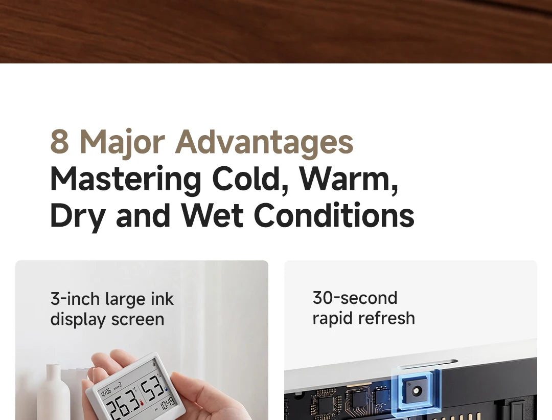 DUKA TH2 E-ink Smart Hygrometer Thermometer Home Indoor Temperature Humidity Meter Sensor Gauge Weather Station Mijia Home APP