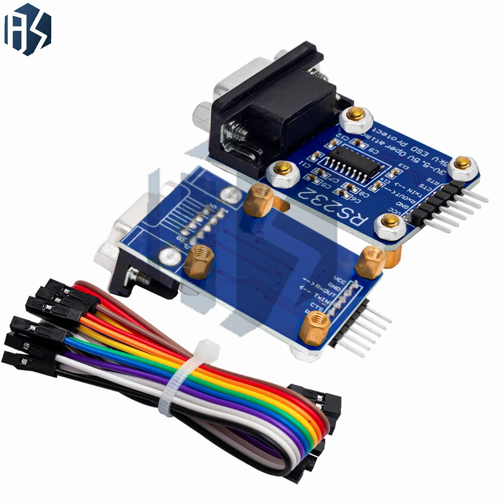 Bidirectional RS232-to-UART TTL Serial Converter Module - Male-Female Level Shifter for SP232 TTL Serial Port