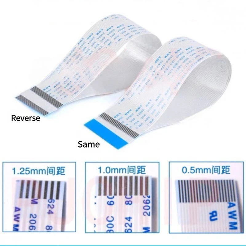 2PCS/Lot  FFC/FPC Lengthened Flexible Drain Wire 0.5mm Spacing 4P--80P 3m in The Same Direction and 4m in The Opposite Direction