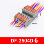 10PCS Docking Mini Quick Wire Connector Universal Compact Electrical Wiring Connectors Push-in Butt Conductor Terminal Block