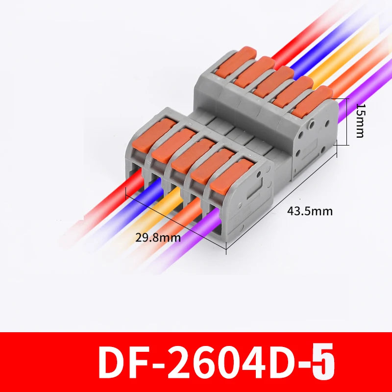 10PCS Docking Mini Quick Wire Connector Universal Compact Electrical Wiring Connectors Push-in Butt Conductor Terminal Block