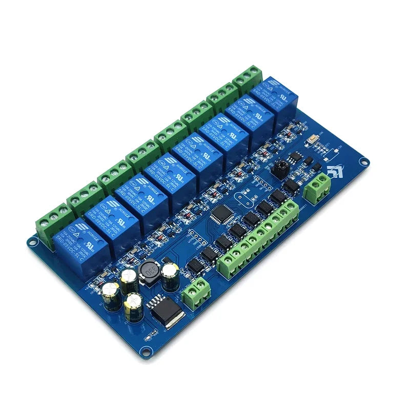 Modbus RTU 8 Channel Relay Module RS485/TTL UART 8CH-Input 8CH-Output