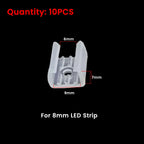 LED Strip Fix Clips Holder Connector Accessories For Fixing 2835 Neon Light 6mm 8mm 12mm 15mm 220V Flexible COB Plastic Buckle