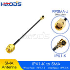 5PCS IPX to SMA Connector Cable SMA Male to uFL/u.FL/IPX to SMA Female RF1.13 RF Coaxial WIFI Antenna Pigtail Extension Cable