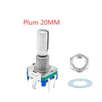 New Original EC11 Rotary Encoder with Switch Shank Length 15mm/20mm Plum Shank Half Shaft 20 Pulses Digital Signal Potentiometer
