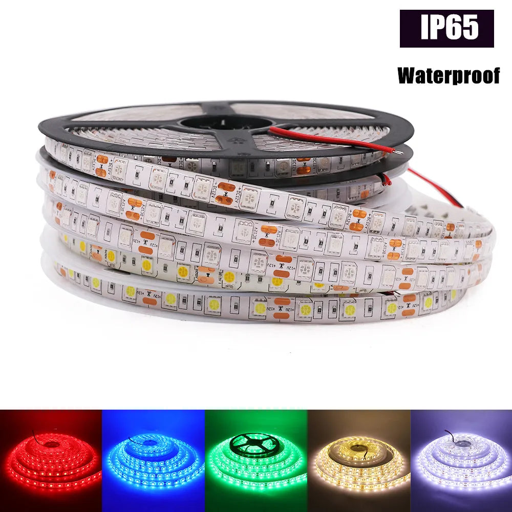 DC12V LED Strip 5050 5054 2835 240LEDs/m High Bright Flexible LED Rope Ribbon Tape Light Lamp Warm White / Cold White 5m