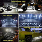 8Pcs Car LED Lights 6000K Truck Bed Lighting 5730 48 SMD LEDs Light Waterproof For RV Boat Cargo Pickup For Toyota/Tundra/Chevy