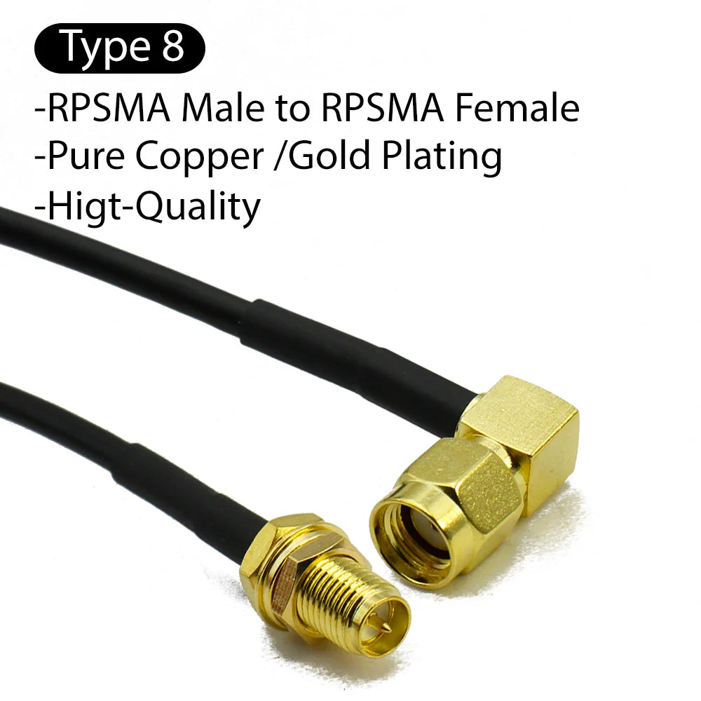 RG174 SMA to SMA Male Female Straight Right Angle Antenna extension jumper RF Pigtail Adapter Cable For WIFI 3G 4G GSM Antenna