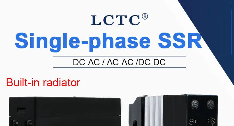 LCTC SSR Solid State Relay Single Phase Din Rail Mounted Slim Relay With Heat Sink 10A 25A 40A 50A 60A 80A Industrial Relay