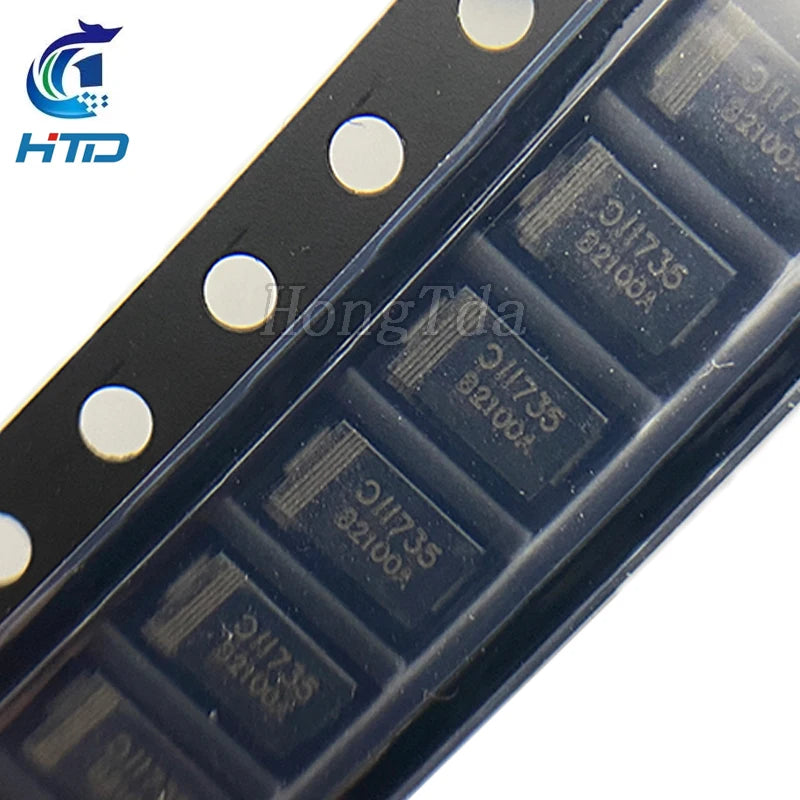 10/100PCS B2100A-13-F B2100 B2100 2A/100V DO-214AC SMD Schottky Diode