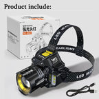 Powerful LED Headlamp Motion Sensor Headlight 18650 Rechargeable Head Flashlights High Power COB Head Lamp Fishing Headlight