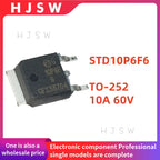 10/20/30PCS 100% Brand New Original and Quality STD10P6F6 10P6F6 TO-252 10A 60V SMD P-Channel Field-Effect Transistor