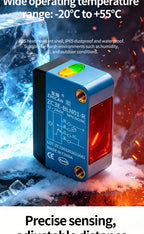ZHICAN ZC3E Background Suppression Laser Photoelectric Sensor Adjustable Distance Diffuse Reflective Detection Switch
