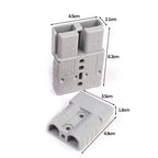 2Pcs Double Pole With Copper Contact Power Connectors 50 AMP 600V Charging Plug For Plug Cable Terminal Battery Power