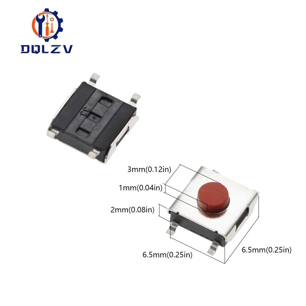 6X6X3.1MM SMD Switch 4Pin Touch Micro Switch Push Button Switches Red SMD Tact Switch 6*6*3.1mm