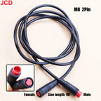 1pcs M6 M8 2 3 4 5 6 Pin Electric Bicycle Butt Joint Plug For Ebike Display Cable Male to Female Waterproof Aviation Connector