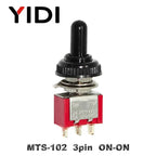 6A 125VAC Mini 6mm Toggle Switch MTS 102 103 202 203 302 303 402 403 on off SPDT DPDT on off on 3PDT Switch with Waterproof Cap
