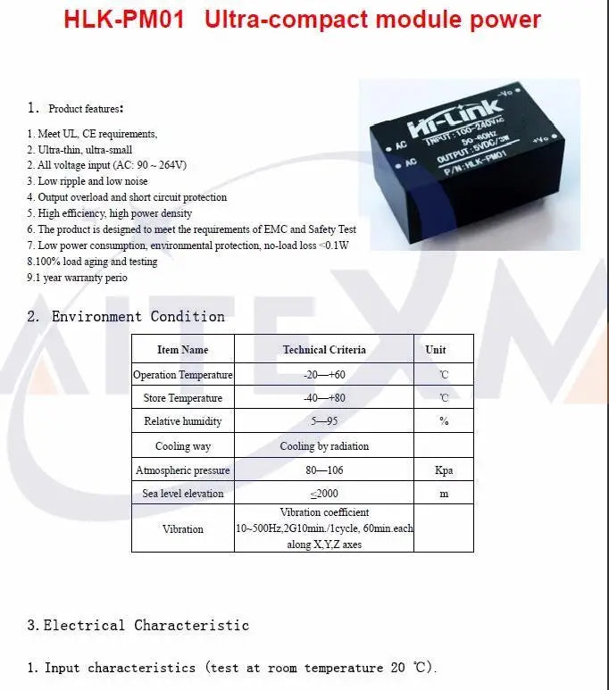 HLK-PM01 HLK-PM03 HLK-PM12 AC-DC 220V to 5V/3.3V/12V Mini Power Supply Module Intelligent Household Switch HLK-5M05 YANXD