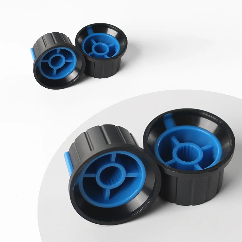 5PCS 24x15mm Potentiometer Knob Cap Blue Flower-axis Volume Control Knobs for Encoder Diy Kit