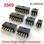 10pcs 5569 MX Mini Fit MX4.2mm Black Automotive Connector Right Angle Female Pin Socket 2*1-2*12P PC Computer Graphic Card Board