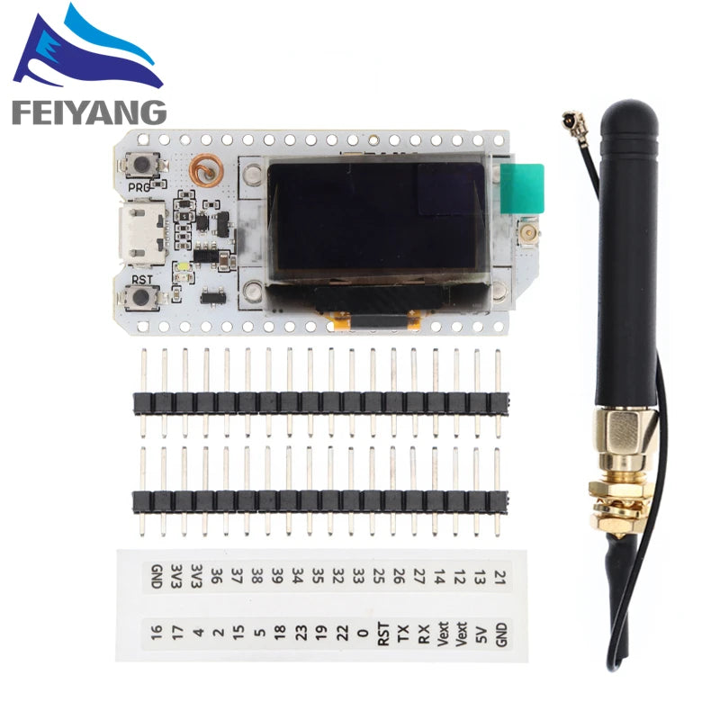 SAMIROB 868MHz/915MHz/433MHz 0.96 Inch Blue OLED Display Bluetooth WIFI Kit 32 Development Board SX1276 ESP32 LoRa