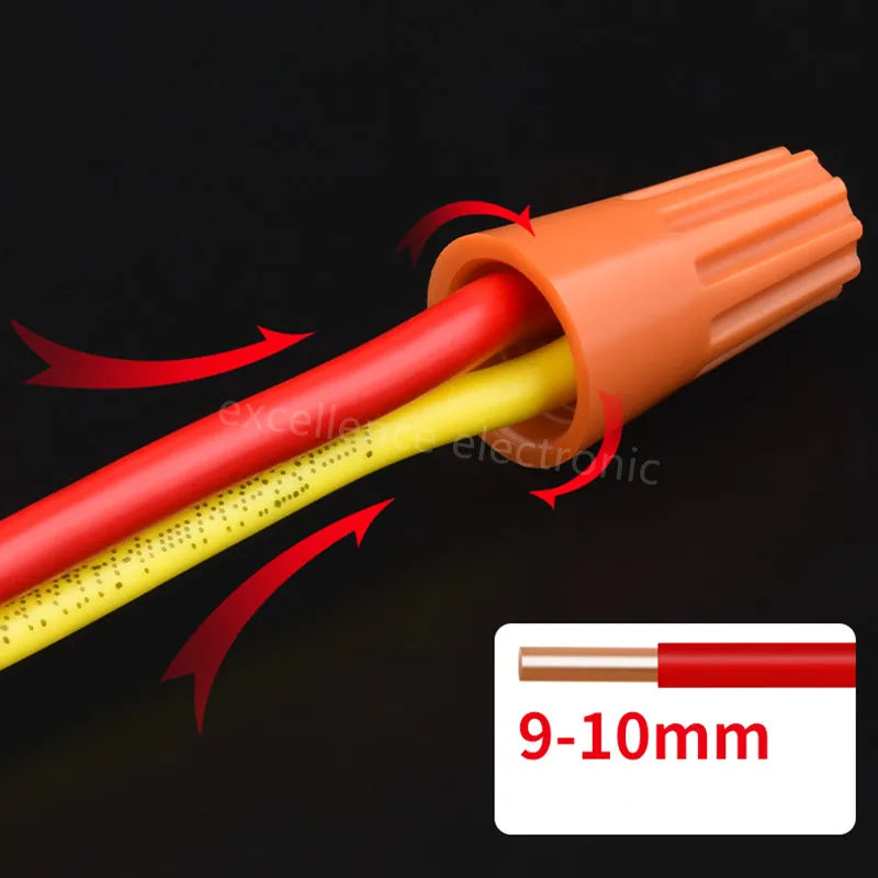 10/20/50PCS Colorful Electrical Insulated Crimp Twist Terminal Quick Wire Connector Nut Spring End Cap Connection
