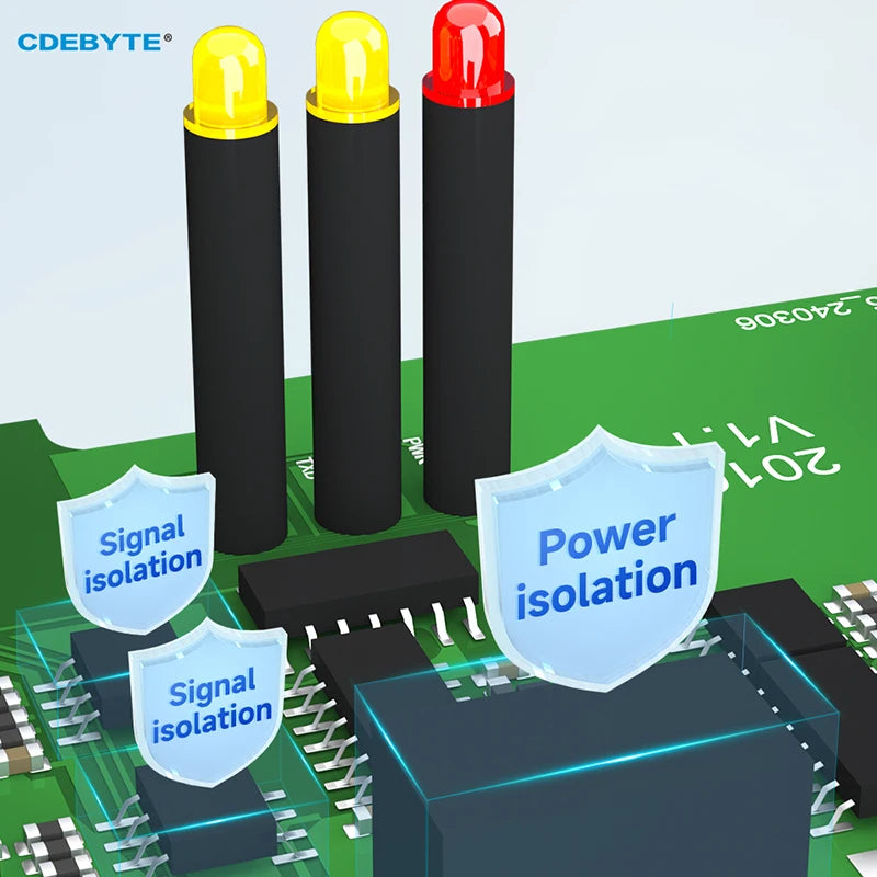 RS485 Hubs Photoelectric Isolation Industrial DC 8-28 V CDEBYTE E810-R Series ESD Protection Power and Signal Isolation