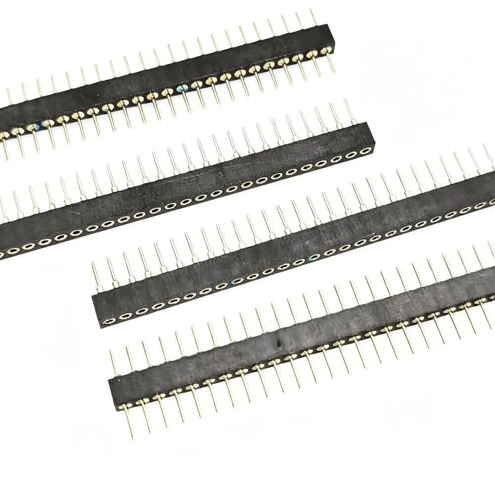 3pcs 1.778mm Round Single Row 1X40P Crystal Socket Male Female Pin Header PCB Board Connector