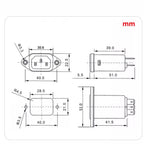 Single-phase AC T-Socket Power EMI filter CW1D-3/6/10A-T 250V Audio Power Purifier Suppress Electromagnetic Interference Signals
