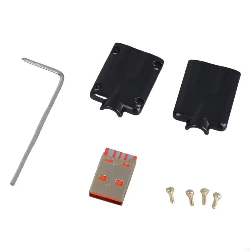 462E USB Male Housing Metal With Gold Plated Screws Suitable For Data Cable Fast Charging 4 Pin Male Connector Plug Socket
